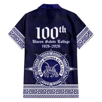 Tonga Queen Salote College 100 years Family Matching Puletasi and Hawaiian Shirt QSC 1926-2026 Tongan Pattern LT9 - Polynesian Pride