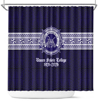 Tonga Queen Salote College 100 years Shower Curtain QSC 1926-2026 Tongan Pattern