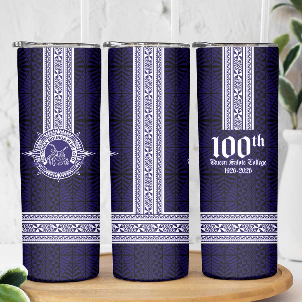 Tonga Queen Salote College 100 years Skinny Tumbler QSC 1926-2026 Tongan Pattern