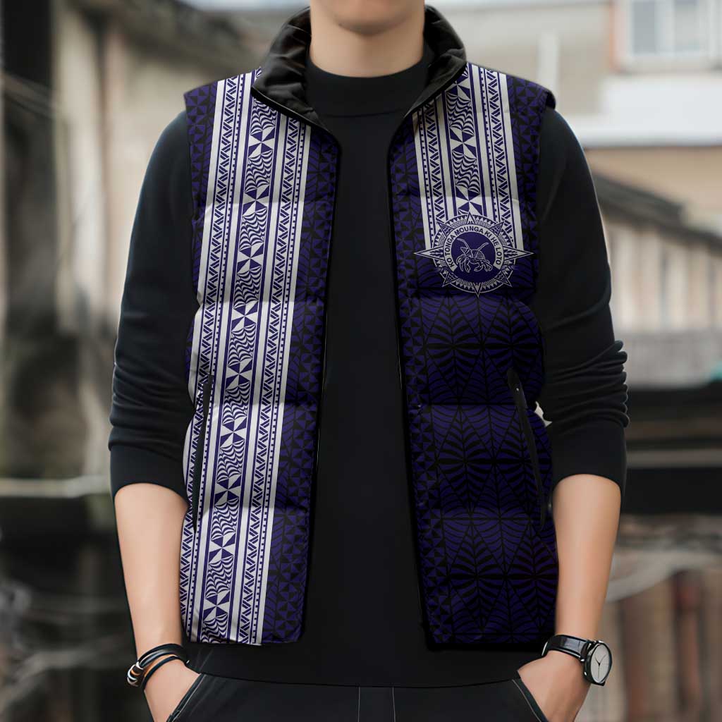 Tonga Queen Salote College 100 years Sleeveless Puffer Jacket QSC 1926-2026 Tongan Pattern