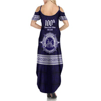Tonga Queen Salote College 100 years Summer Maxi Dress QSC 1926-2026 Tongan Pattern
