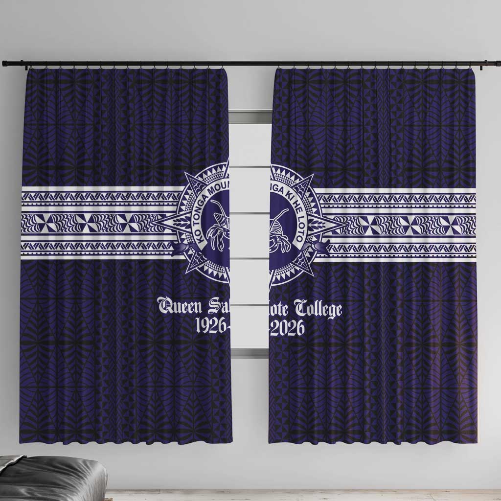 Tonga Queen Salote College 100 years Window Curtain QSC 1926-2026 Tongan Pattern