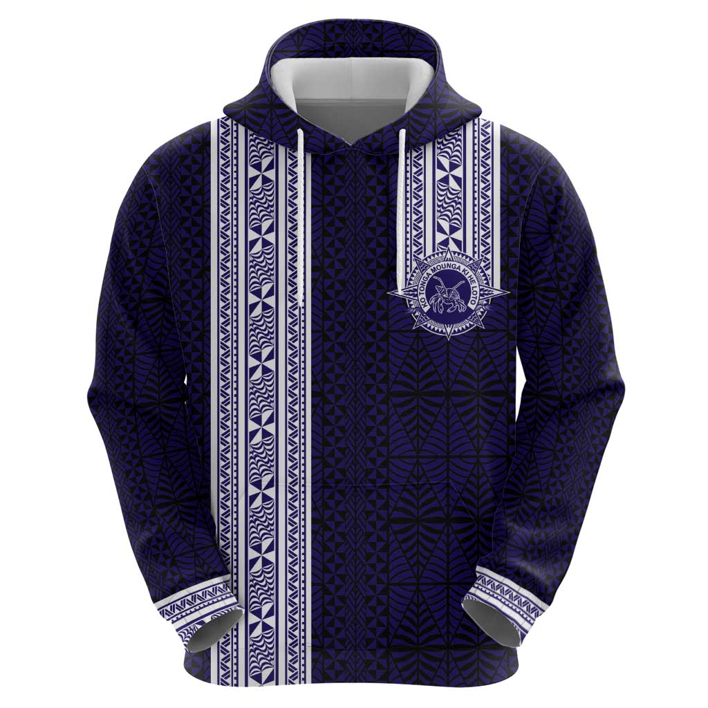 Tonga Queen Salote College 100 years Zip Hoodie QSC 1926-2026 Tongan Pattern