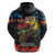 Kangaroo-Kiwi Soldier ANZAC Personalised Hoodie Golden Wattle and Pohutukawa Flowers
