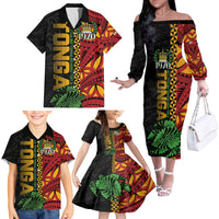 Personalised Tonga Emancipation Day Family Matching Off The Shoulder Long Sleeve Dress and Hawaiian Shirt Puleanga Fakatui O Since 1970 LT9 - Polynesian Pride