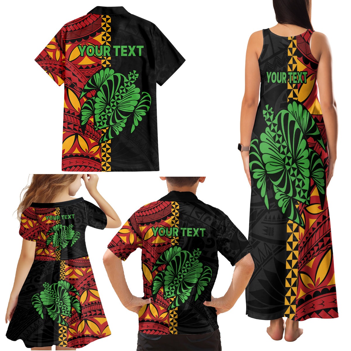 Personalised Tonga Emancipation Day Family Matching Tank Maxi Dress and Hawaiian Shirt Puleanga Fakatui O Since 1970 LT9 - Polynesian Pride