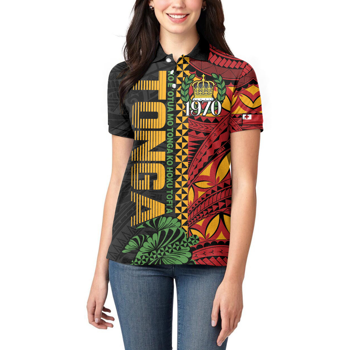 Personalised Tonga Emancipation Day Women Polo Shirt Puleanga Fakatui O Since 1970