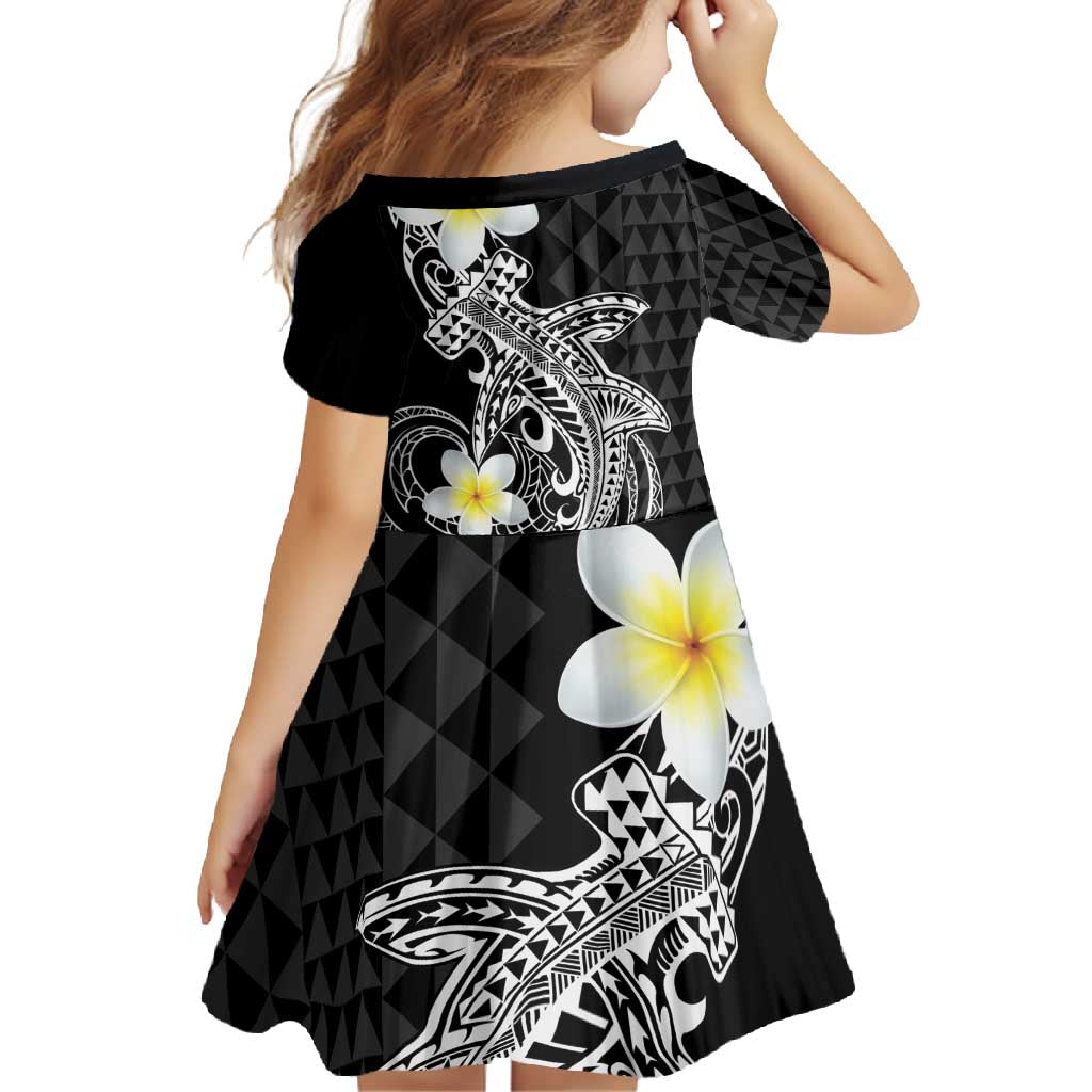 Aloha Hammerhead Shark Family Matching Mermaid Dress and Hawaiian Shirt Black Hawaiian Kakau Tribal Tattoo LT9 - Polynesian Pride