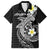 Aloha Hammerhead Shark Family Matching Tank Maxi Dress and Hawaiian Shirt Black Hawaiian Kakau Tribal Tattoo
