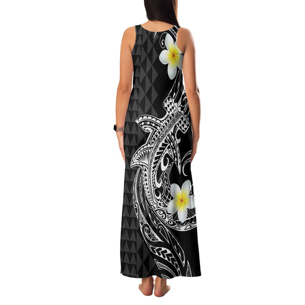 Aloha Hammerhead Shark Family Matching Tank Maxi Dress and Hawaiian Shirt Black Hawaiian Kakau Tribal Tattoo LT9 - Polynesian Pride