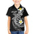 Aloha Hammerhead Shark Family Matching Tank Maxi Dress and Hawaiian Shirt Black Hawaiian Kakau Tribal Tattoo