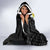 Aloha Hammerhead Shark Hooded Blanket Black Hawaiian Kakau Tribal Tattoo