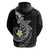 Aloha Hammerhead Shark Hoodie Black Hawaiian Kakau Tribal Tattoo