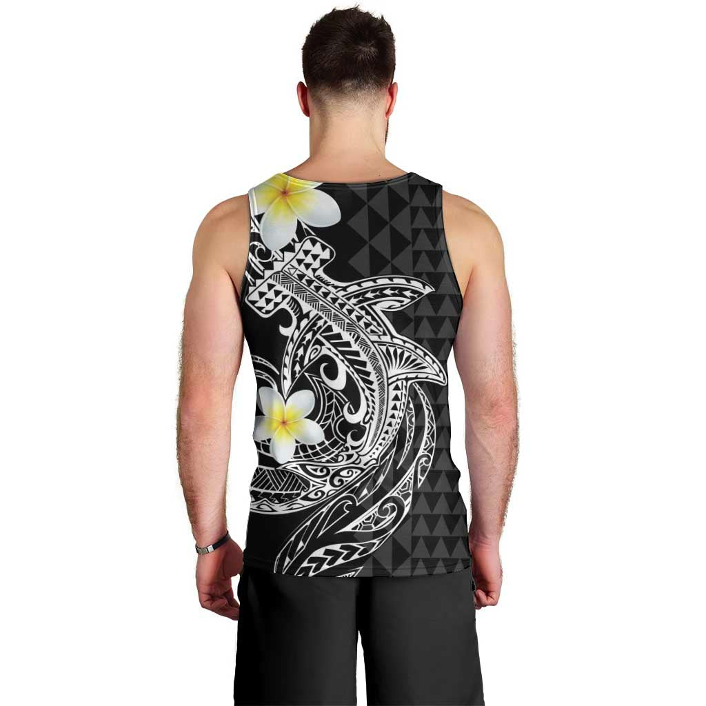 Aloha Hammerhead Shark Men Tank Top Black Hawaiian Kakau Tribal Tattoo LT9 - Polynesian Pride