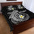 Aloha Hammerhead Shark Quilt Bed Set Black Hawaiian Kakau Tribal Tattoo