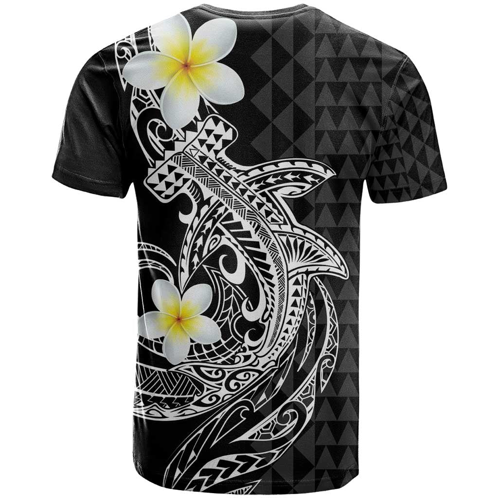 Aloha Hammerhead Shark T Shirt Black Hawaiian Kakau Tribal Tattoo