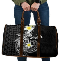Aloha Hammerhead Shark Travel Bag Black Hawaiian Kakau Tribal Tattoo - Polynesian Pride