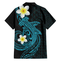 Aloha Hammerhead Shark Family Matching Off Shoulder Maxi Dress and Hawaiian Shirt Calypso Hawaiian Kakau Tribal Tattoo LT9 - Polynesian Pride