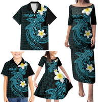 Aloha Hammerhead Shark Family Matching Puletasi and Hawaiian Shirt Calypso Hawaiian Kakau Tribal Tattoo LT9 - Polynesian Pride