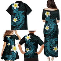 Aloha Hammerhead Shark Family Matching Puletasi and Hawaiian Shirt Calypso Hawaiian Kakau Tribal Tattoo LT9 - Polynesian Pride