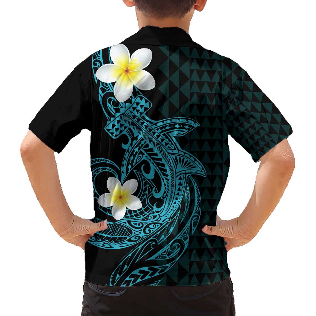 Aloha Hammerhead Shark Family Matching Short Sleeve Bodycon Dress and Hawaiian Shirt Calypso Hawaiian Kakau Tribal Tattoo LT9 - Polynesian Pride