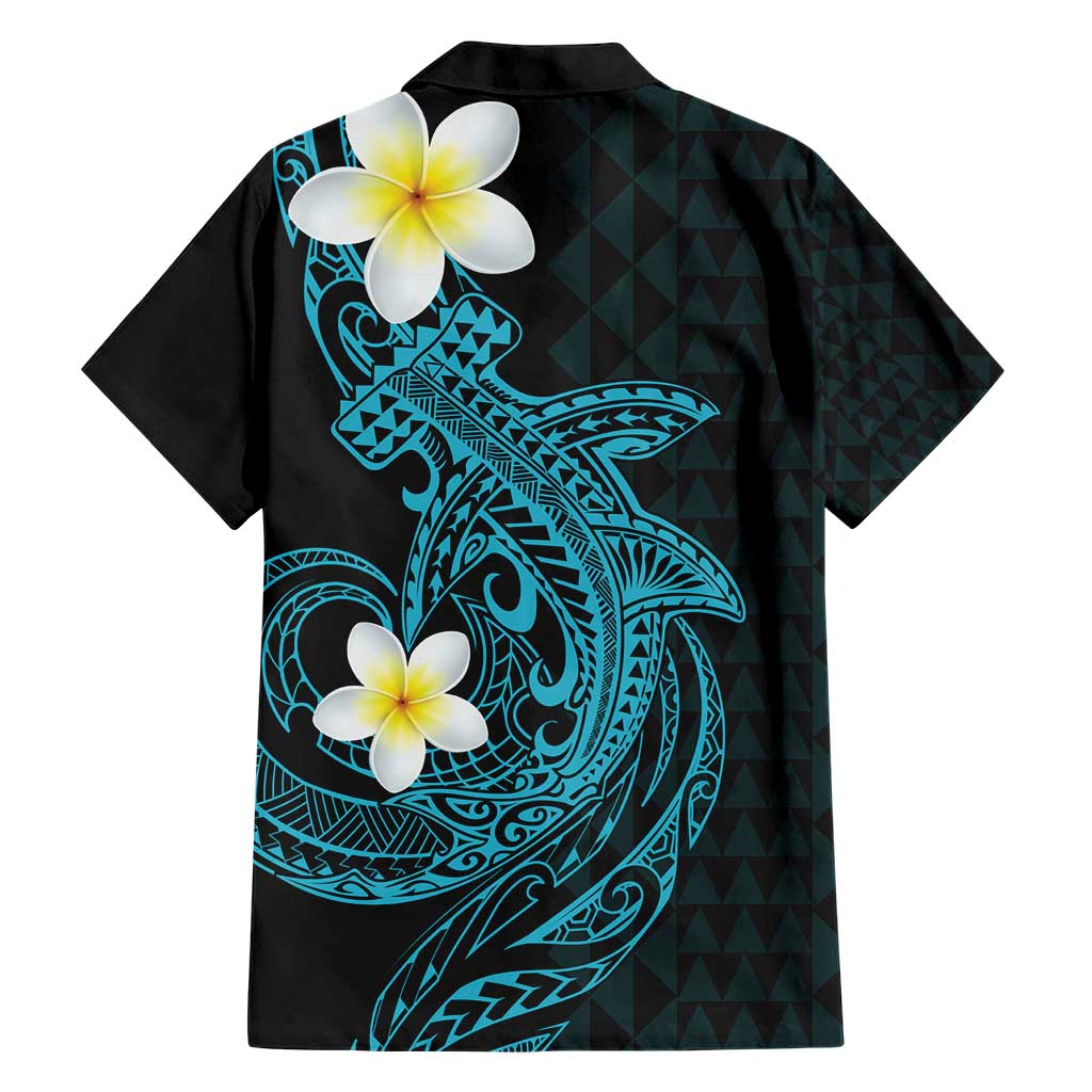 Aloha Hammerhead Shark Family Matching Short Sleeve Bodycon Dress and Hawaiian Shirt Calypso Hawaiian Kakau Tribal Tattoo LT9 - Polynesian Pride