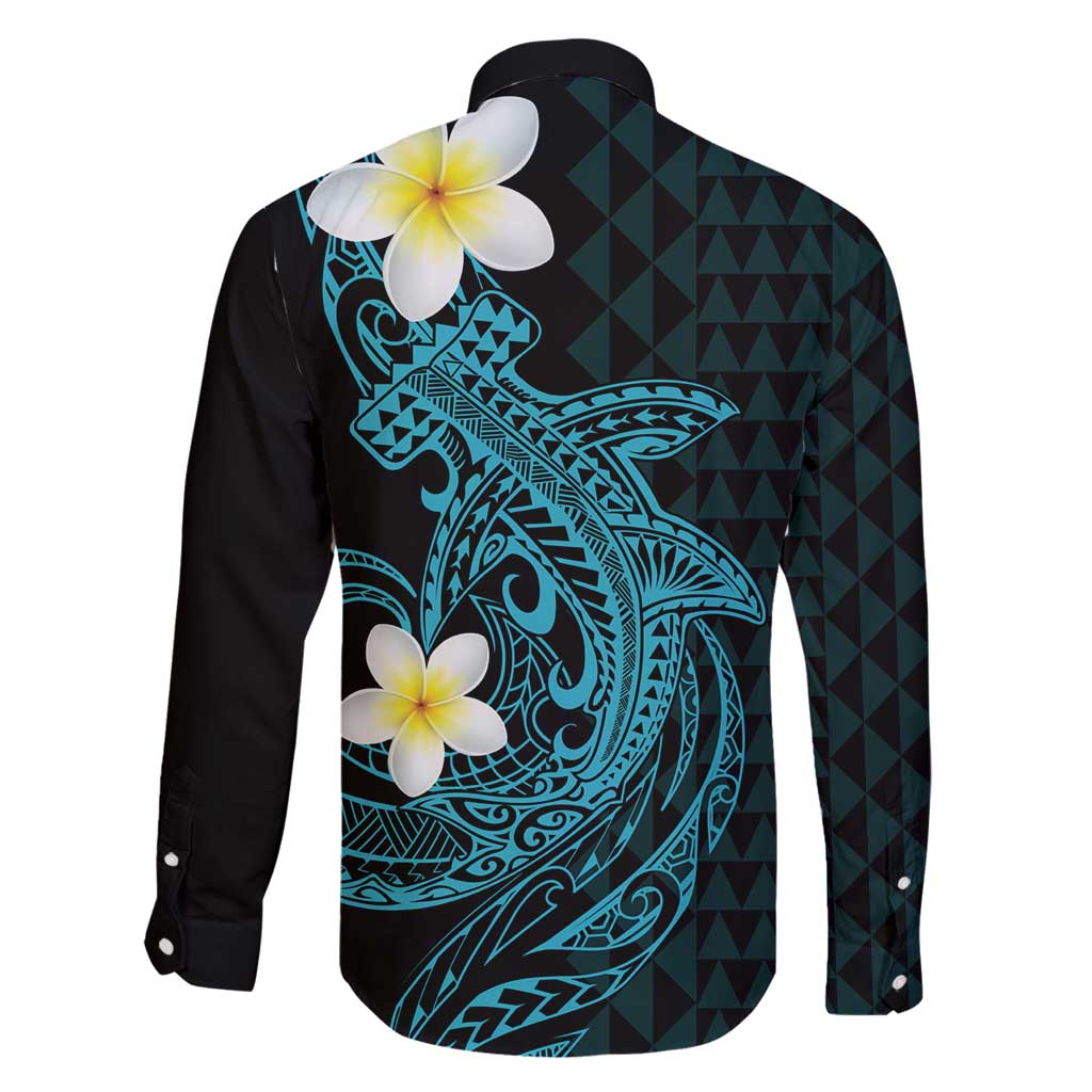 Aloha Hammerhead Shark Family Matching Summer Maxi Dress and Hawaiian Shirt Calypso Hawaiian Kakau Tribal Tattoo LT9 - Polynesian Pride