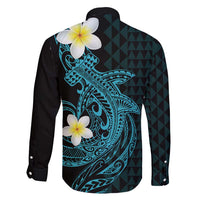 Aloha Hammerhead Shark Family Matching Summer Maxi Dress and Hawaiian Shirt Calypso Hawaiian Kakau Tribal Tattoo LT9 - Polynesian Pride