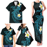 Aloha Hammerhead Shark Family Matching Tank Maxi Dress and Hawaiian Shirt Calypso Hawaiian Kakau Tribal Tattoo LT9 - Polynesian Pride
