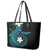 Aloha Hammerhead Shark Leather Tote Bag Calypso Hawaiian Kakau Tribal Tattoo