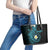 Aloha Hammerhead Shark Leather Tote Bag Calypso Hawaiian Kakau Tribal Tattoo