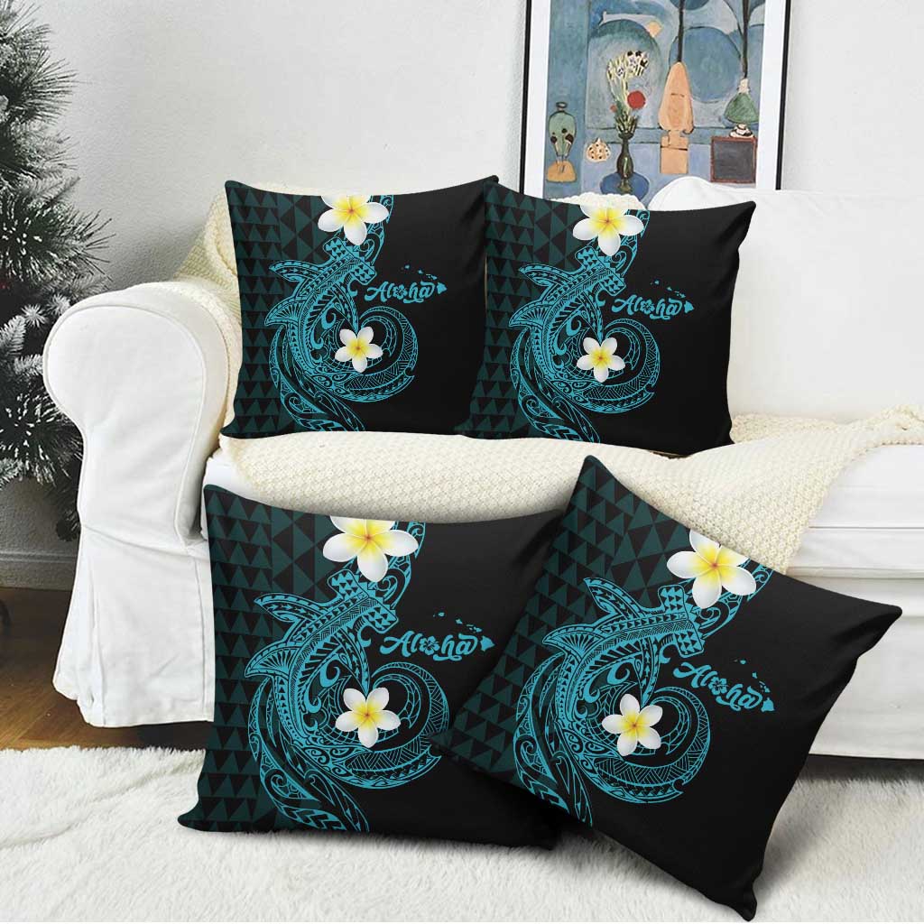 Aloha Hammerhead Shark Pillow Cover Calypso Hawaiian Kakau Tribal Tattoo - Polynesian Pride
