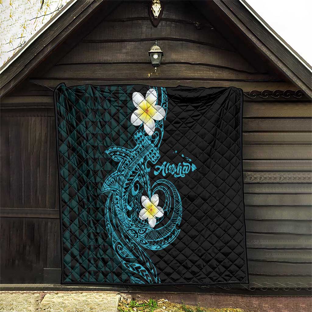 Aloha Hammerhead Shark Quilt Calypso Hawaiian Kakau Tribal Tattoo