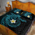 Aloha Hammerhead Shark Quilt Bed Set Calypso Hawaiian Kakau Tribal Tattoo