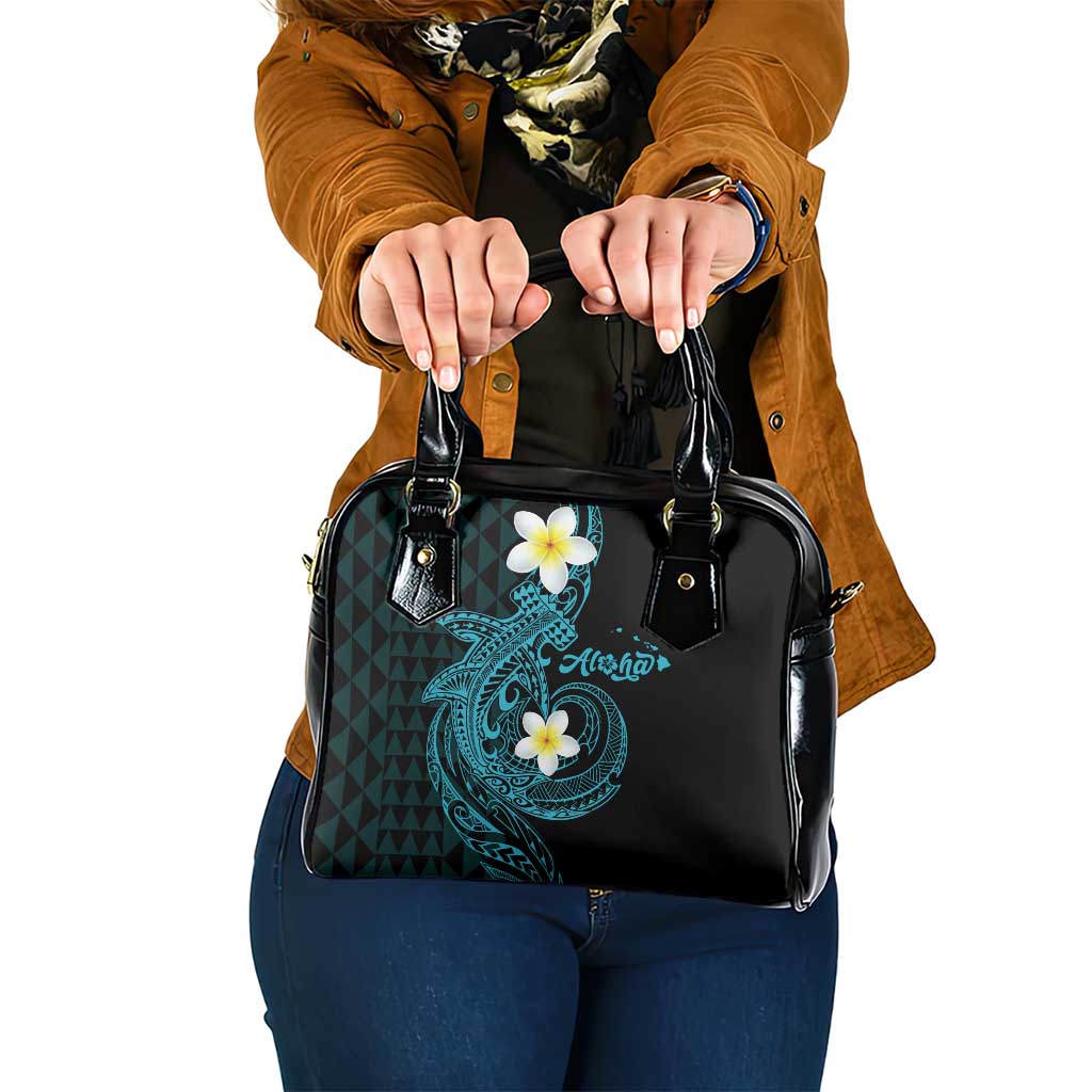 Aloha Hammerhead Shark Shoulder Handbag Calypso Hawaiian Kakau Tribal Tattoo