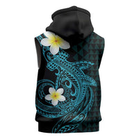 Aloha Hammerhead Shark Sleeveless Zip Hoodie Calypso Hawaiian Kakau Tribal Tattoo LT9