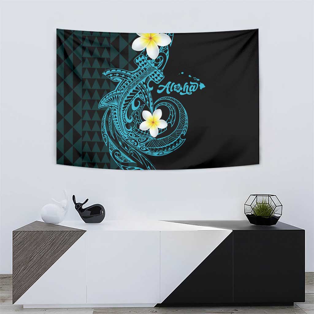 Aloha Hammerhead Shark Tapestry Calypso Hawaiian Kakau Tribal Tattoo