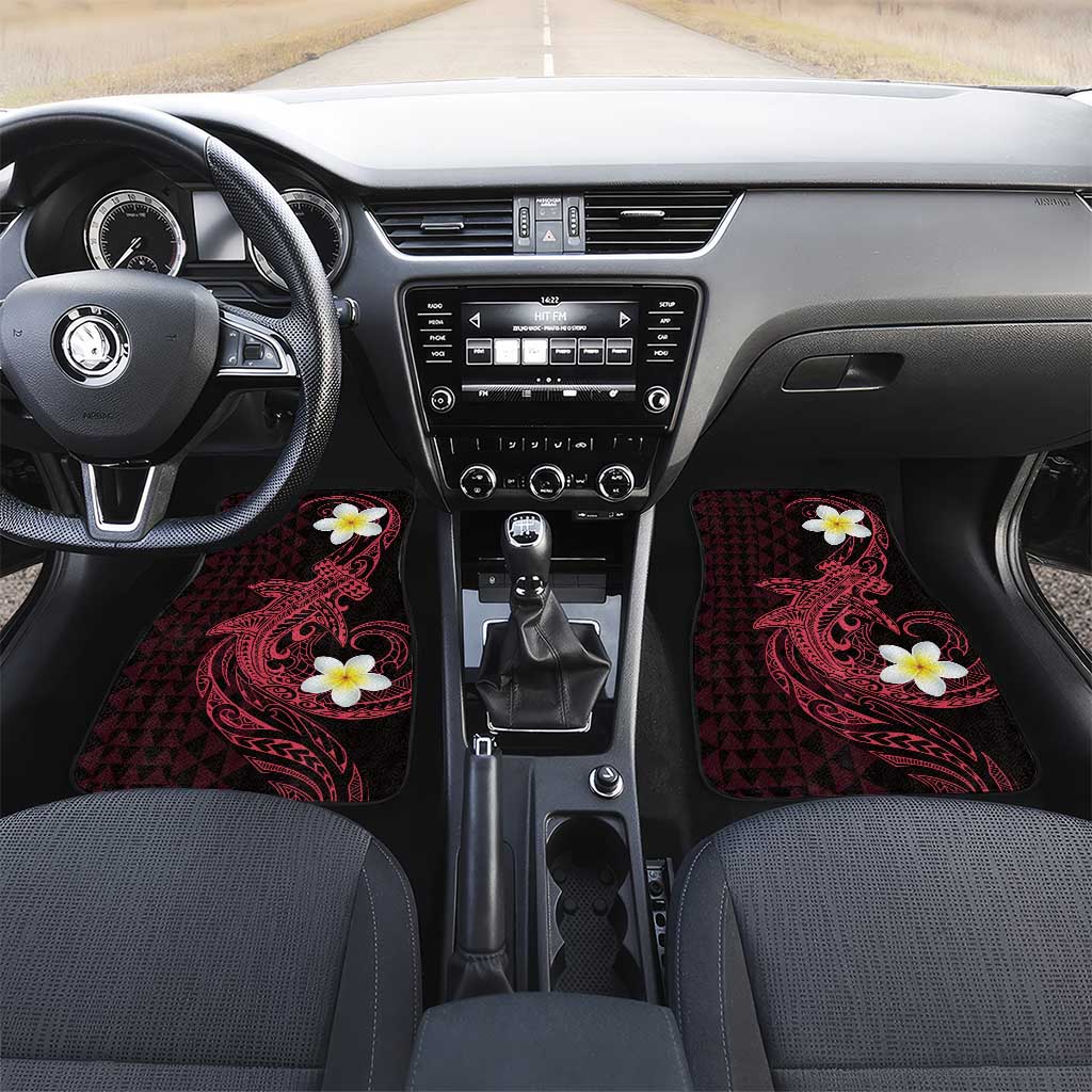Aloha Hammerhead Shark Car Mats Feverish Pink Hawaiian Kakau Tribal Tattoo
