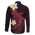 Aloha Hammerhead Shark Family Matching Long Sleeve Bodycon Dress and Hawaiian Shirt Feverish Pink Hawaiian Kakau Tribal Tattoo