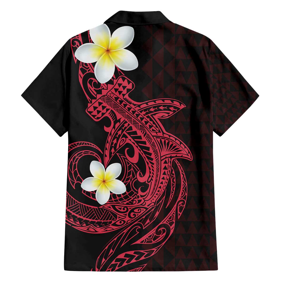 Aloha Hammerhead Shark Family Matching Off The Shoulder Long Sleeve Dress and Hawaiian Shirt Feverish Pink Hawaiian Kakau Tribal Tattoo LT9 - Polynesian Pride
