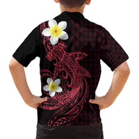 Aloha Hammerhead Shark Family Matching Puletasi and Hawaiian Shirt Feverish Pink Hawaiian Kakau Tribal Tattoo LT9 - Polynesian Pride