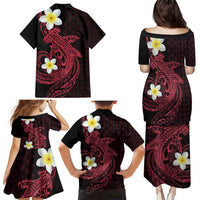 Aloha Hammerhead Shark Family Matching Puletasi and Hawaiian Shirt Feverish Pink Hawaiian Kakau Tribal Tattoo LT9 - Polynesian Pride