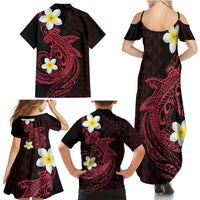 Aloha Hammerhead Shark Family Matching Summer Maxi Dress and Hawaiian Shirt Feverish Pink Hawaiian Kakau Tribal Tattoo LT9 - Polynesian Pride