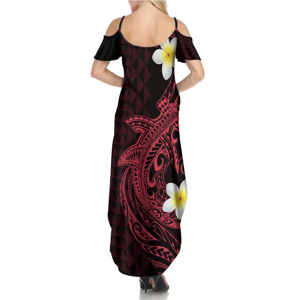 Aloha Hammerhead Shark Family Matching Summer Maxi Dress and Hawaiian Shirt Feverish Pink Hawaiian Kakau Tribal Tattoo LT9 - Polynesian Pride