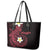 Aloha Hammerhead Shark Leather Tote Bag Feverish Pink Hawaiian Kakau Tribal Tattoo