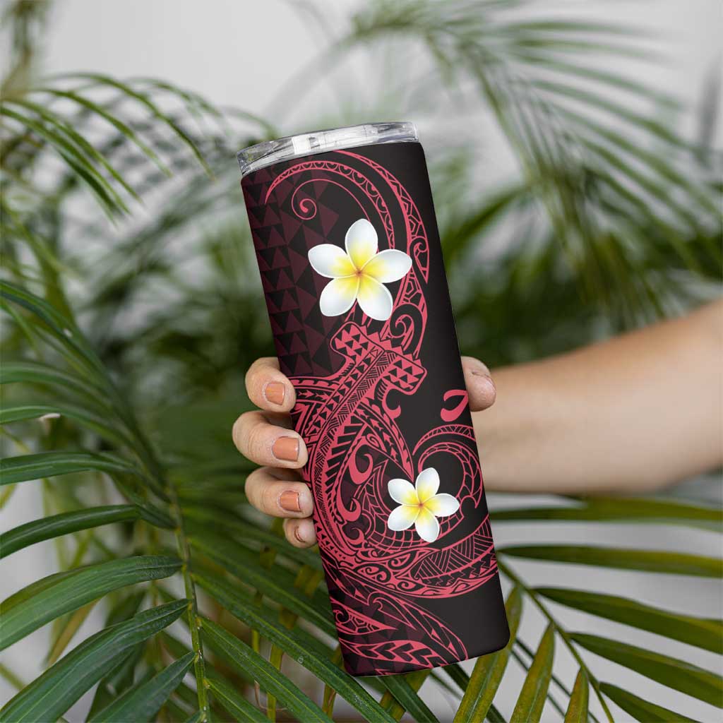 Aloha Hammerhead Shark Skinny Tumbler Feverish Pink Hawaiian Kakau Tribal Tattoo LT9 - Polynesian Pride