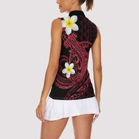 Aloha Hammerhead Shark Women Sleeveless Polo Shirt Feverish Pink Hawaiian Kakau Tribal Tattoo LT9 - Polynesian Pride