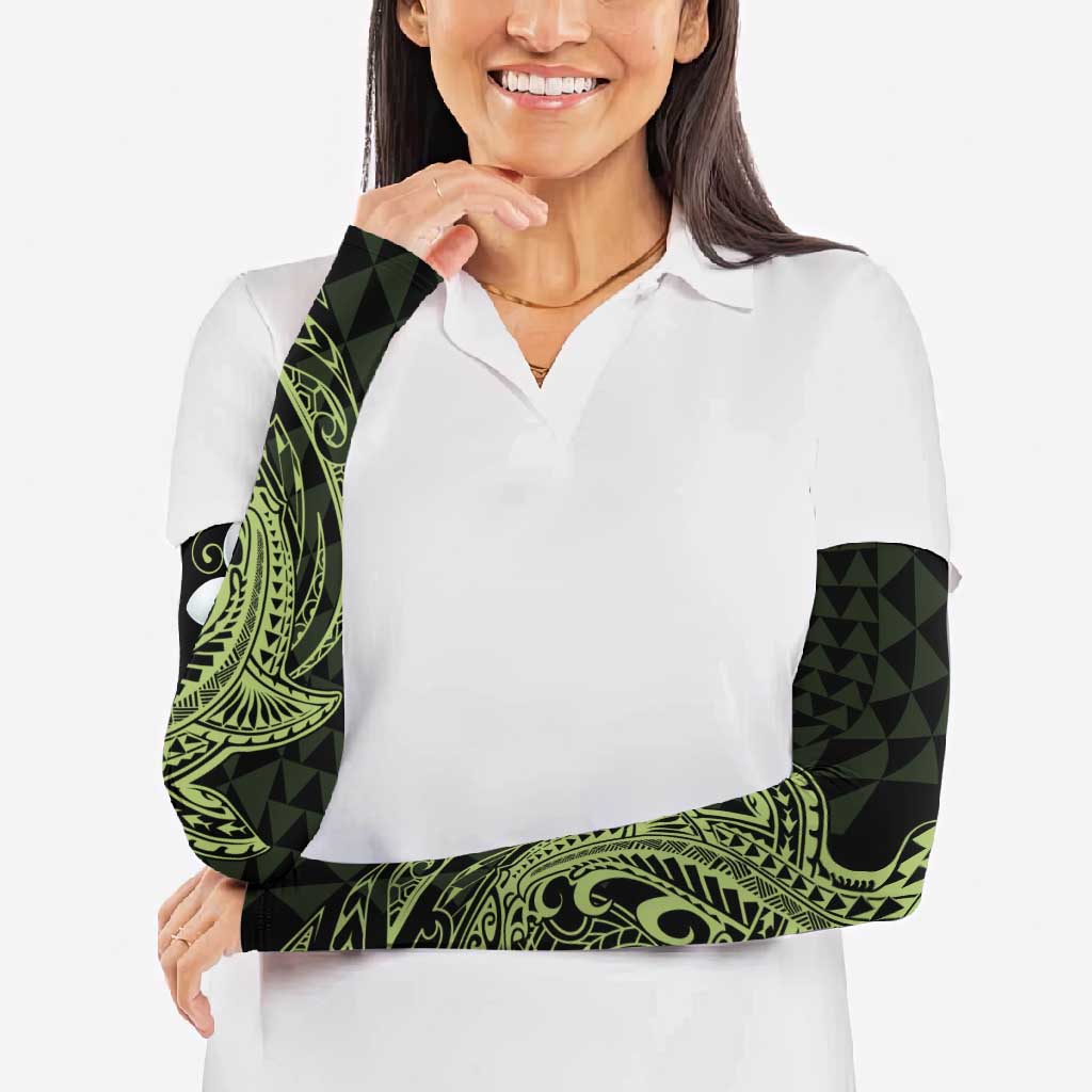 Aloha Hammerhead Shark Arm Sleeves Lime Rickey Hawaiian Kakau Tribal Tattoo - Polynesian Pride