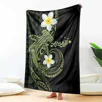 Aloha Hammerhead Shark Blanket Lime Rickey Hawaiian Kakau Tribal Tattoo