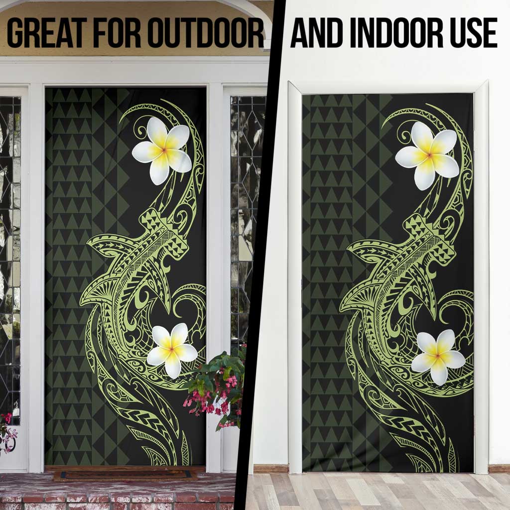 Aloha Hammerhead Shark Door Cover Lime Rickey Hawaiian Kakau Tribal Tattoo - Polynesian Pride
